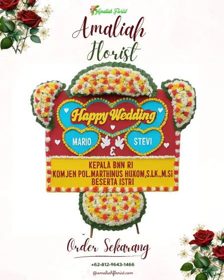 Papan Bunga Pernikahan Sridadi